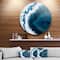 Designart - Blue Brazilian Geode' Disc Abstract Metal Circle Wall Art Print